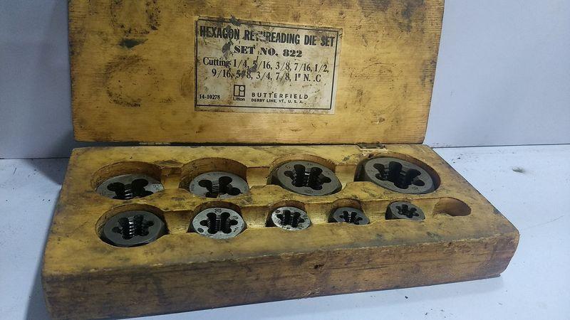 Hexagon Rethreading Die Set No.822 Litton Butterfield 14-10278