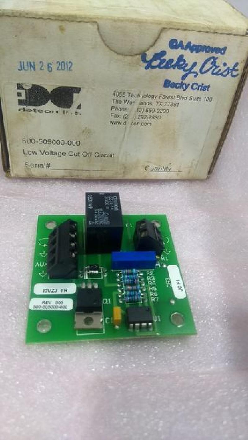 Detcon Inc. 500-505000-000 Low Voltage Cut off Circuit