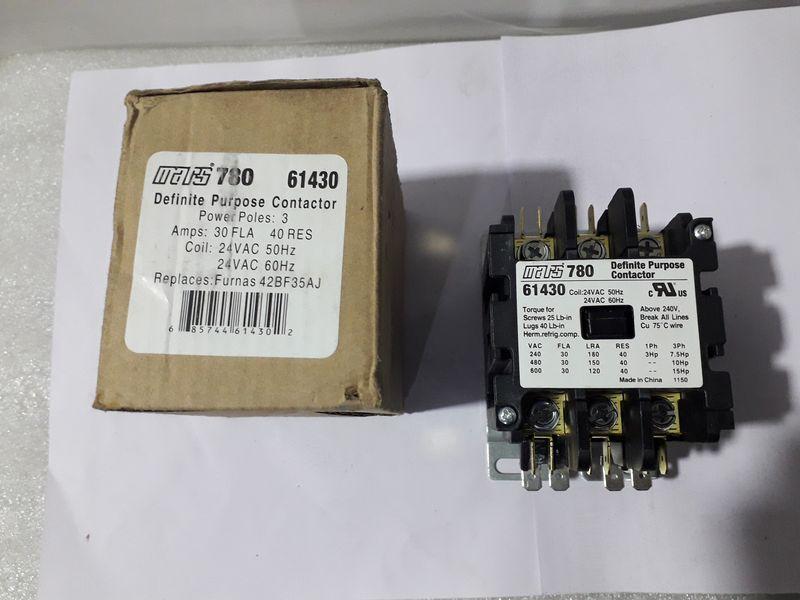 Mars 780 61430 Definite Purpose Contactors 3 Pole 30 Fla 40 res Coil