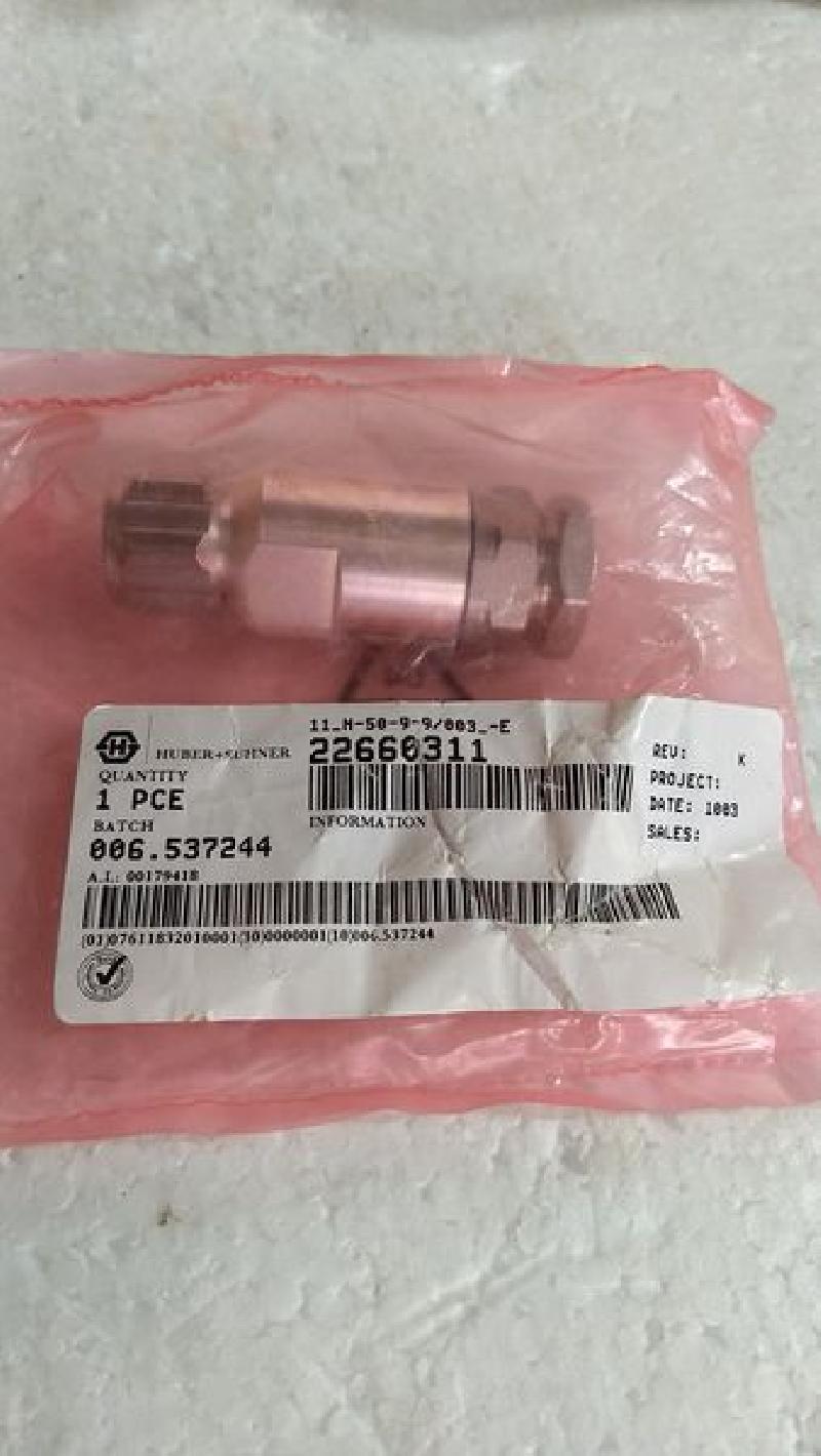 Huber + Suhner Type: 11_N-50-9-0/003-E Coaxial Cable Connector 22660311