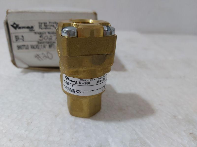 VERSA SV-3 SHUTTLE VALVE 1/4