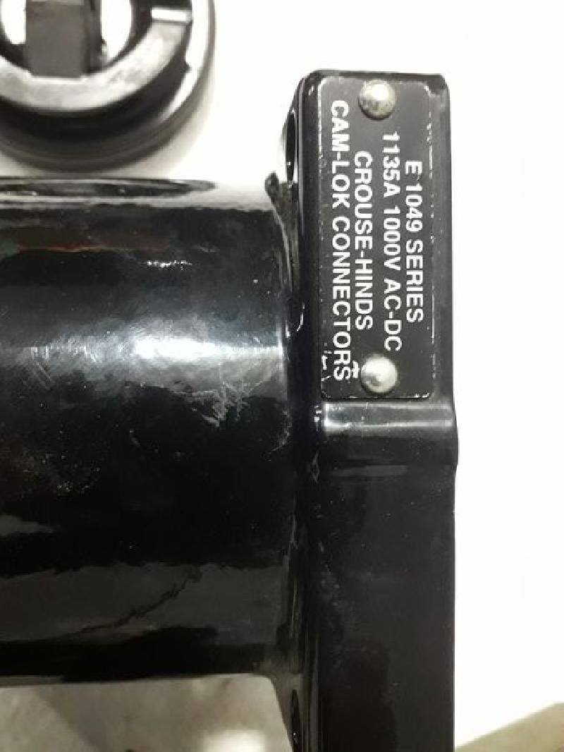 Crouse Hinds E1049 Cam-Lok Connectors 1135A 1000V AC-DC Male Recept Black DBL