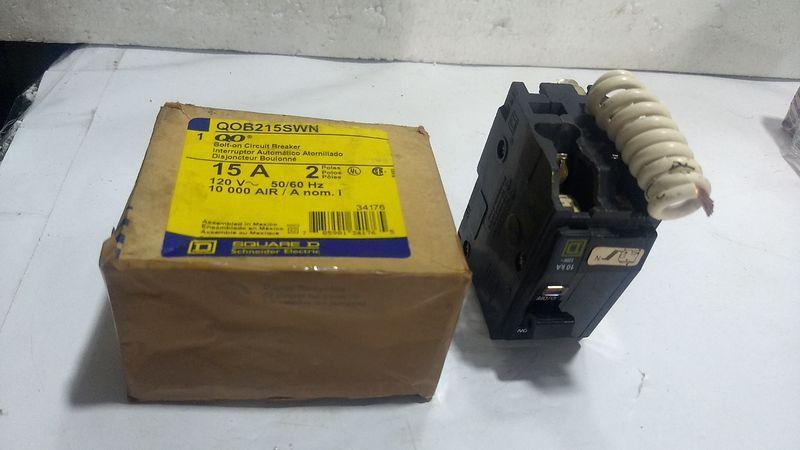 Square D QOB215SWN 15A 2P 120V 50/60 HZ Circuit breaker