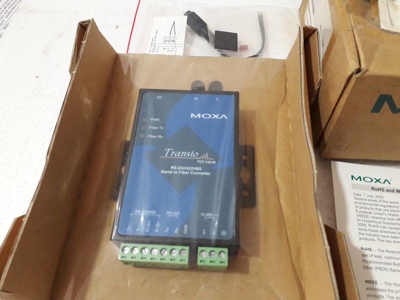 Moxa TCF-142M RS-232/422/485 Serial To Fiber Converter