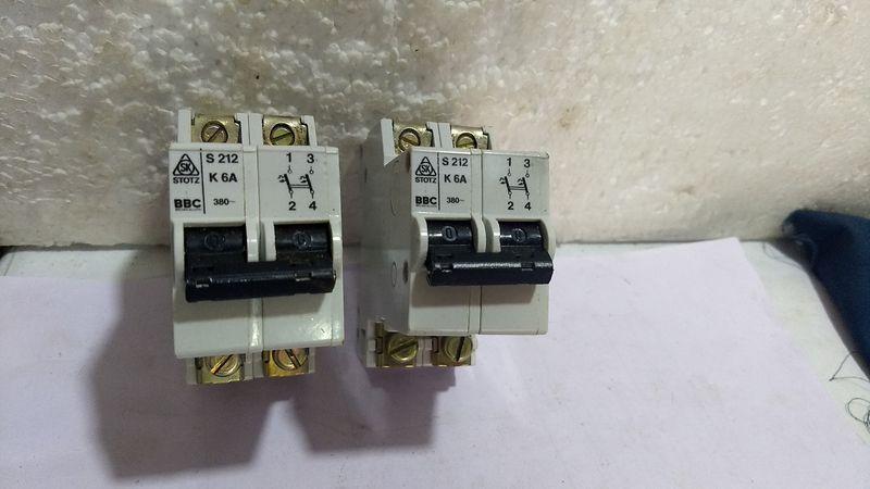 STOTZ S212-K6A CIRCUIT BREAKER 6AMP - 2 pc lot