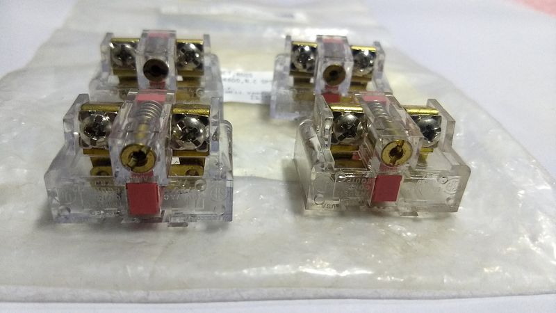 General Electric CR205X Auxillary Contact Block Adder 250V Max600VAC -6 pcs Lot