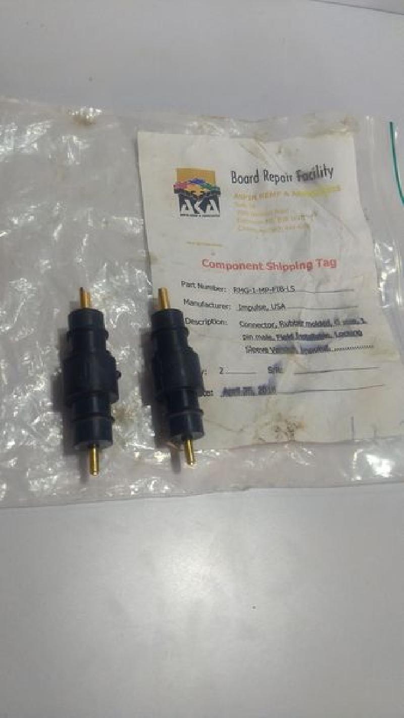 Rubber Molded Connector G Size 1 Pin Male Impulse RMG-1-MP-FIB-LS - 2pc lot