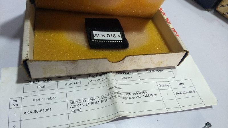 Memory Chip Sem Programmed ASL016 - EPRom - AKA-66-81051 BOP Control PODS