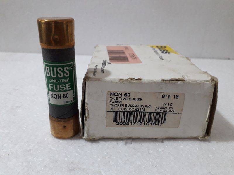 Cooper Bussmann Buss One-Time Fuses NON-60 Amp 9 Pcs Lot Sale