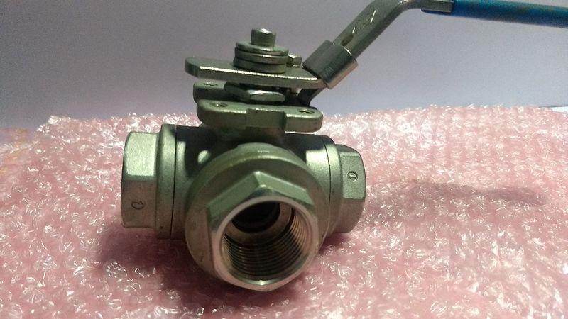 3 Way Ball Valve DN25 - PN63 - 1.4408