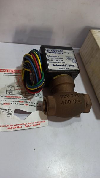 J.D Gould Solenoid Valve 4635K34 - Air & Water 120/240 - 1/2 Size 60Hz 10-250PSI