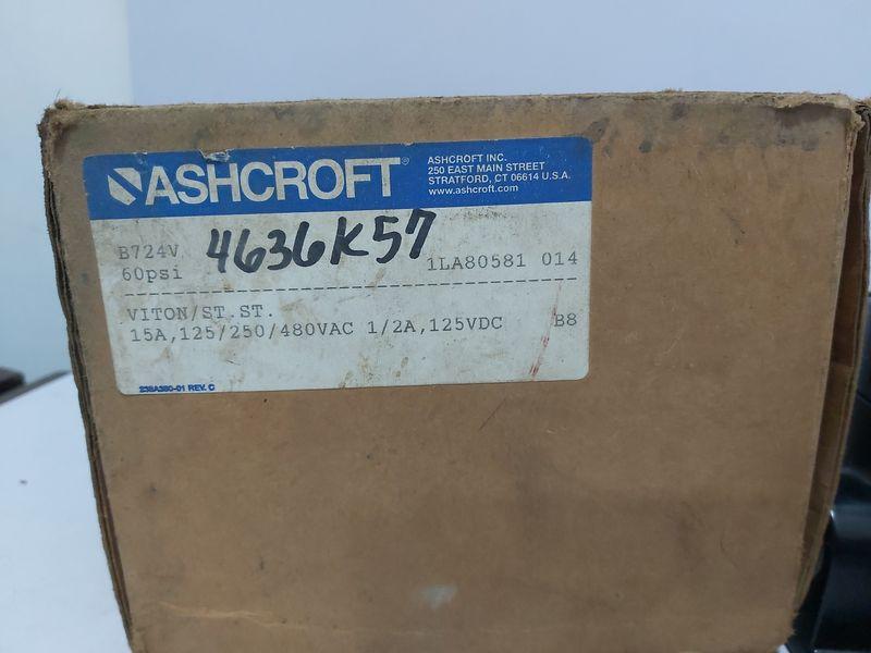 ASHCROFT B724V 60-PSI 15A 125/250/480VAC 1/2A 125VDC PRESSURE SWITCH