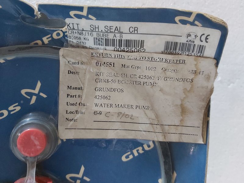 GRUNDFOS CR N 8/16 SERVICE KIT SH.SEAL CR 425062