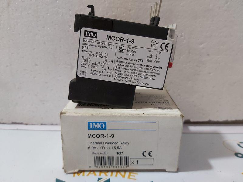 IMO MCOR-1-9 THERMAL OVERLOAD RELAY 6-9A YD-11-15,5A