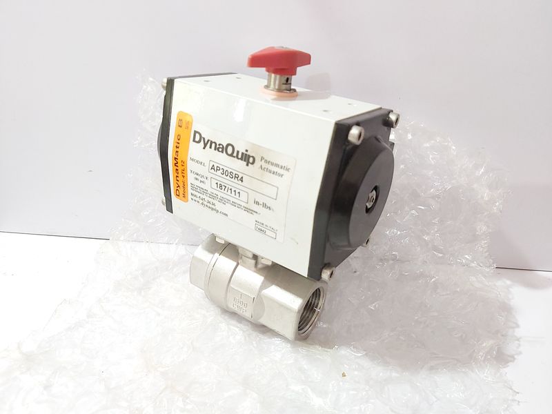 DYNAQUIP AP30SR4 PNEUMATIC ACTUATOR WITH SS BALL VALVE