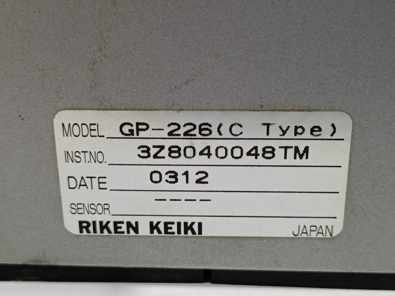 Riken Keiki GP-226 Combustible Gas Detector