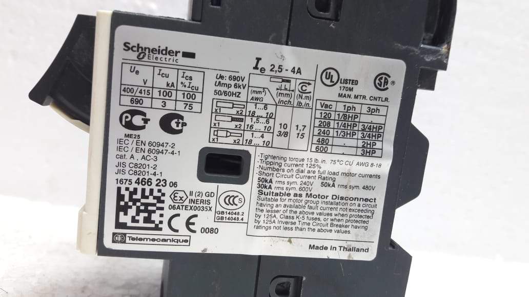 Schneider GV2 ME08 Motor Circuit Breaker