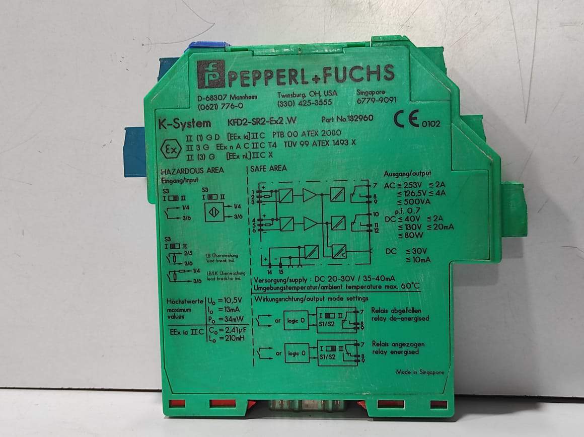 Pepperl Fuchs KFD2-SR2-Ex2.W 132960 Switch Amplifier