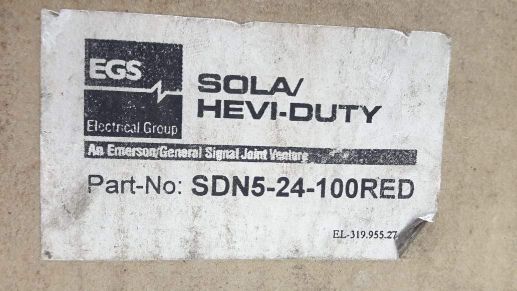 EGS Sola Hevi Duty SDN5-24-100RED Power Supply