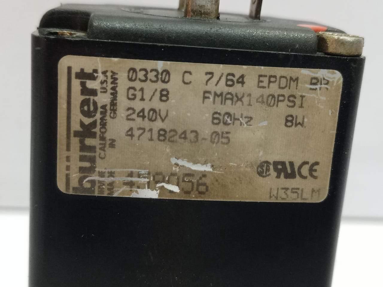 Burkert 0330 C 7_64 EPDM BR Solenoid Valve