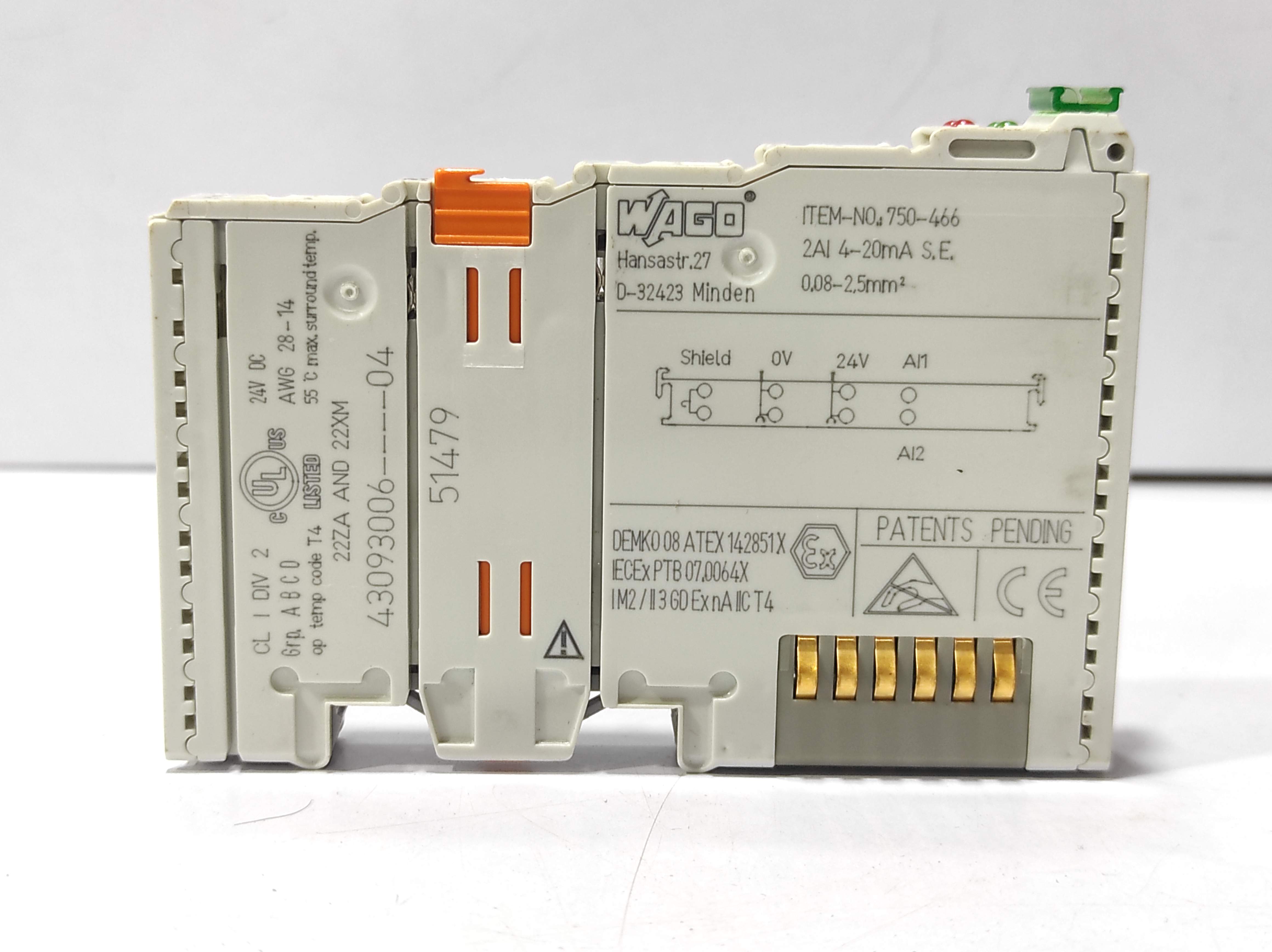 Wago 750-466 2-Channel Analog Input Module