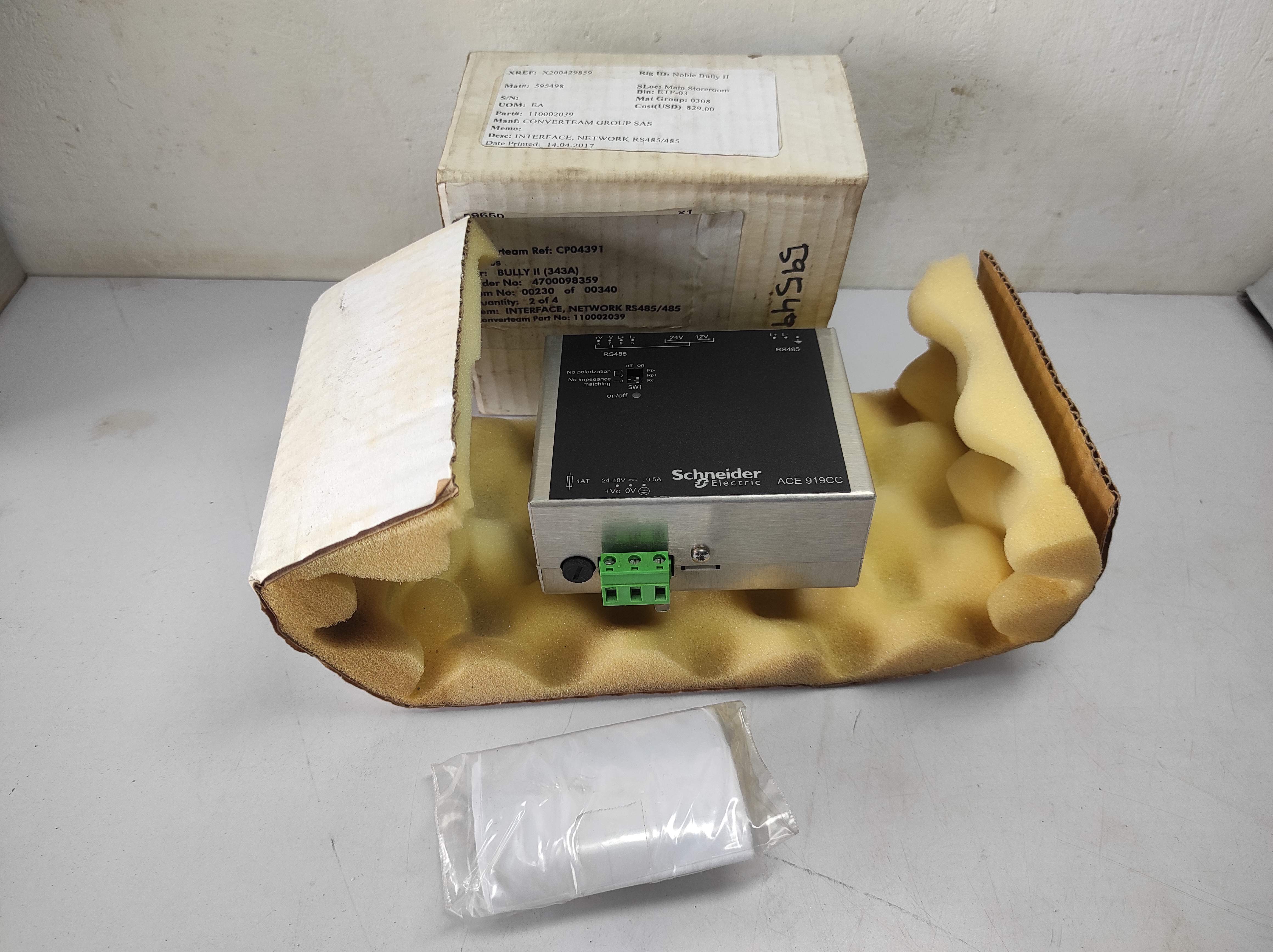 Schneider ACE 919 CC Interface Network RS485_485