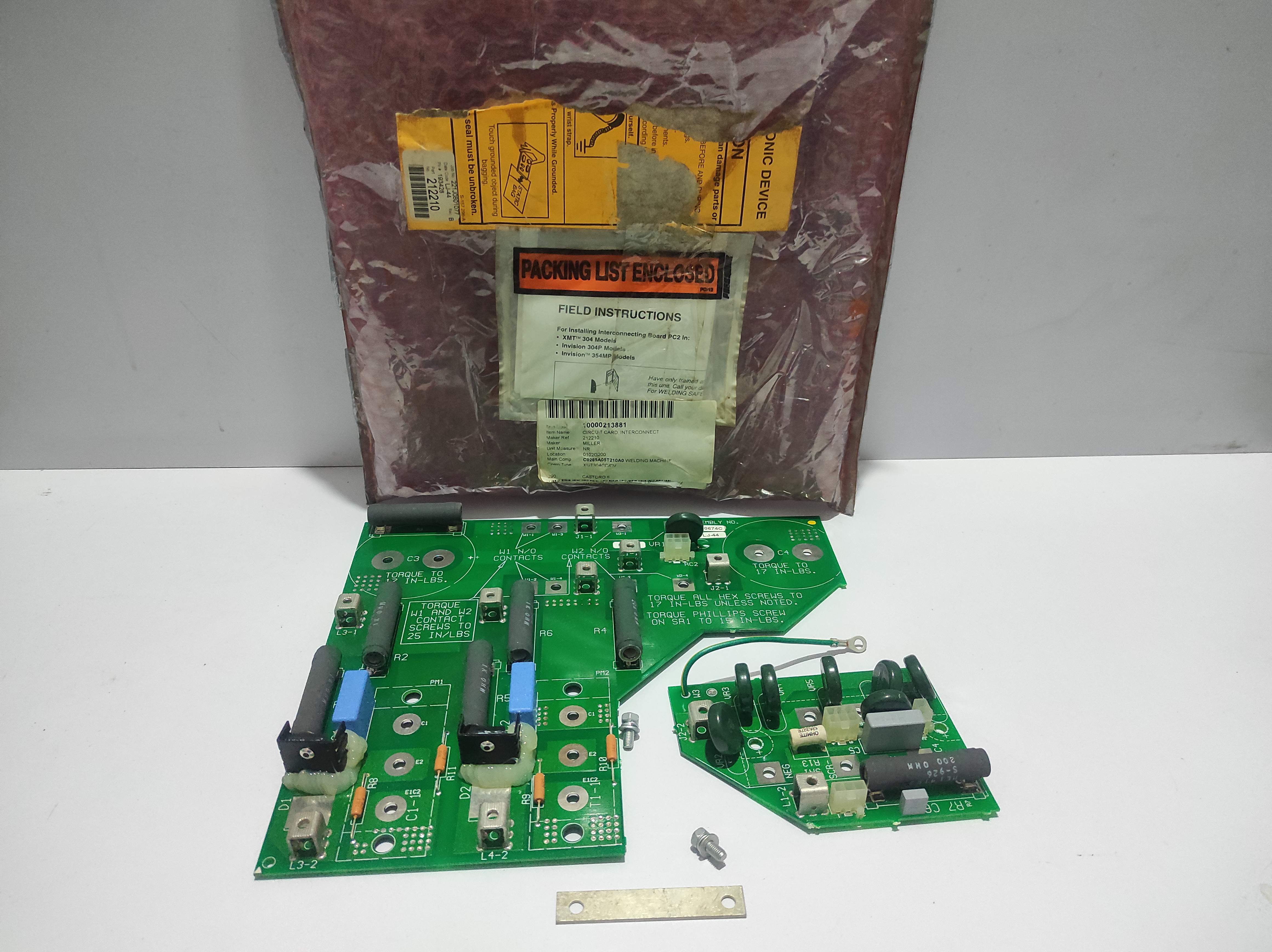 Miller 212210 Rev B Interconnect Circuit Card