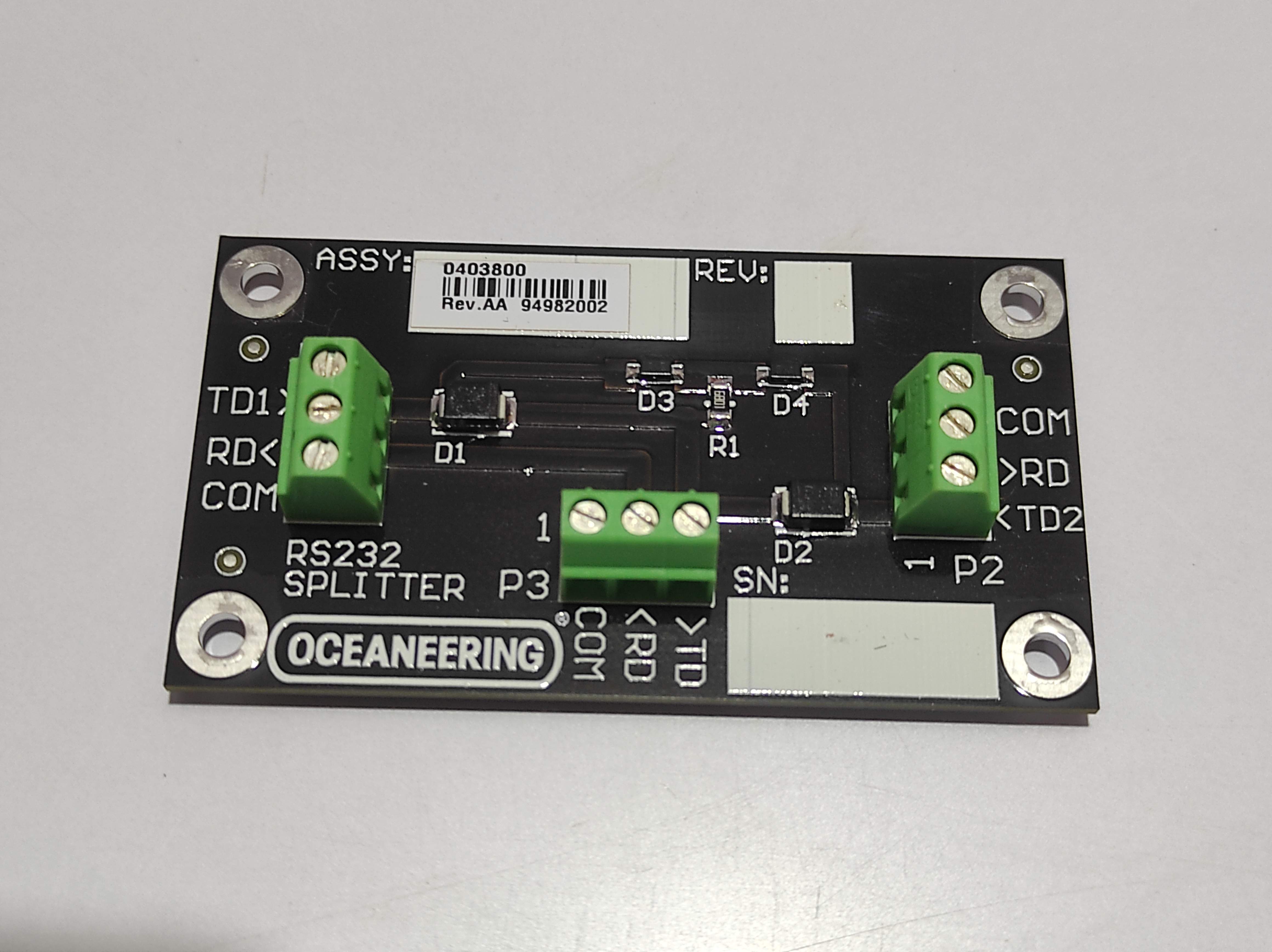 Oceaneering 0309733 Rev C System RS232 Data Splitter PII BOP Card