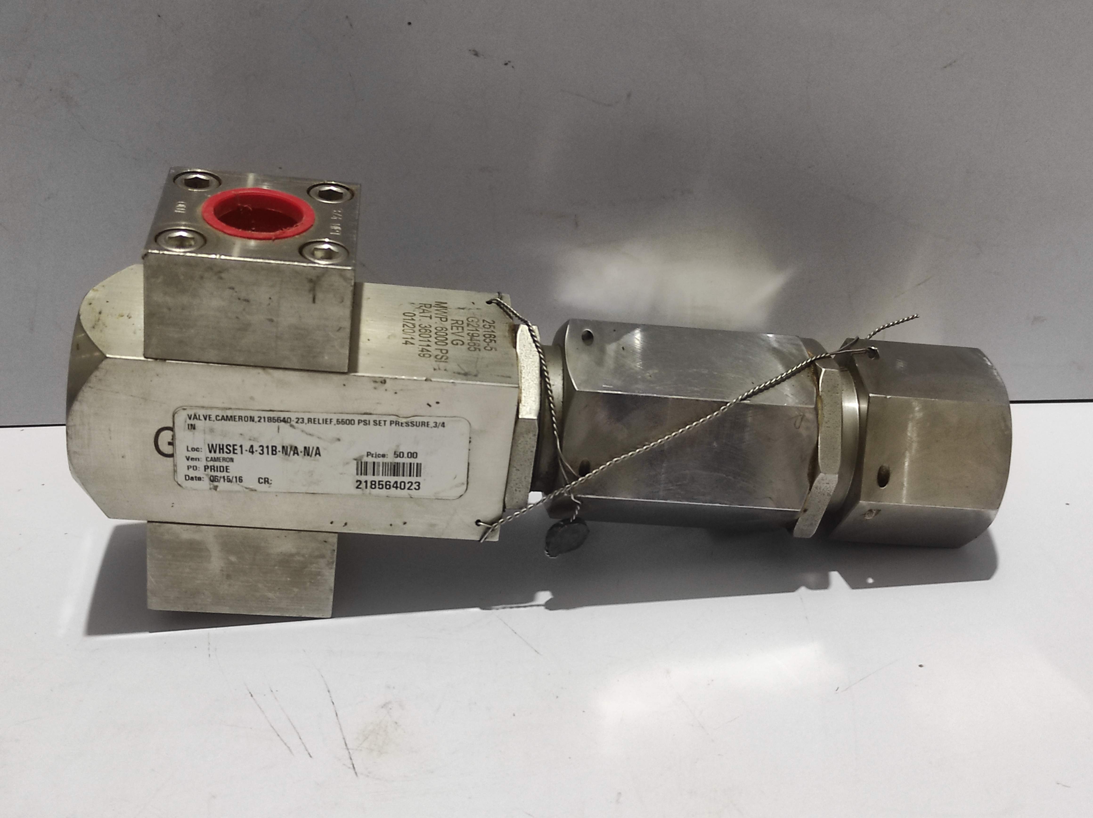 Gilmore Cameron 2185640-23 Relief Valve 5500 PSI