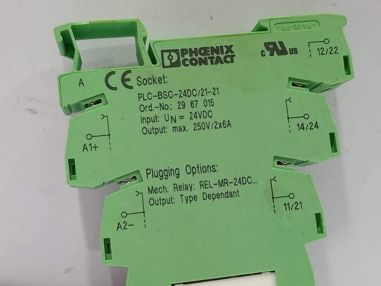 Phoenix Contact PLC-BSC-24DC_21-21 Terminal Block With Phoenix Contact 29 61 192 Relay