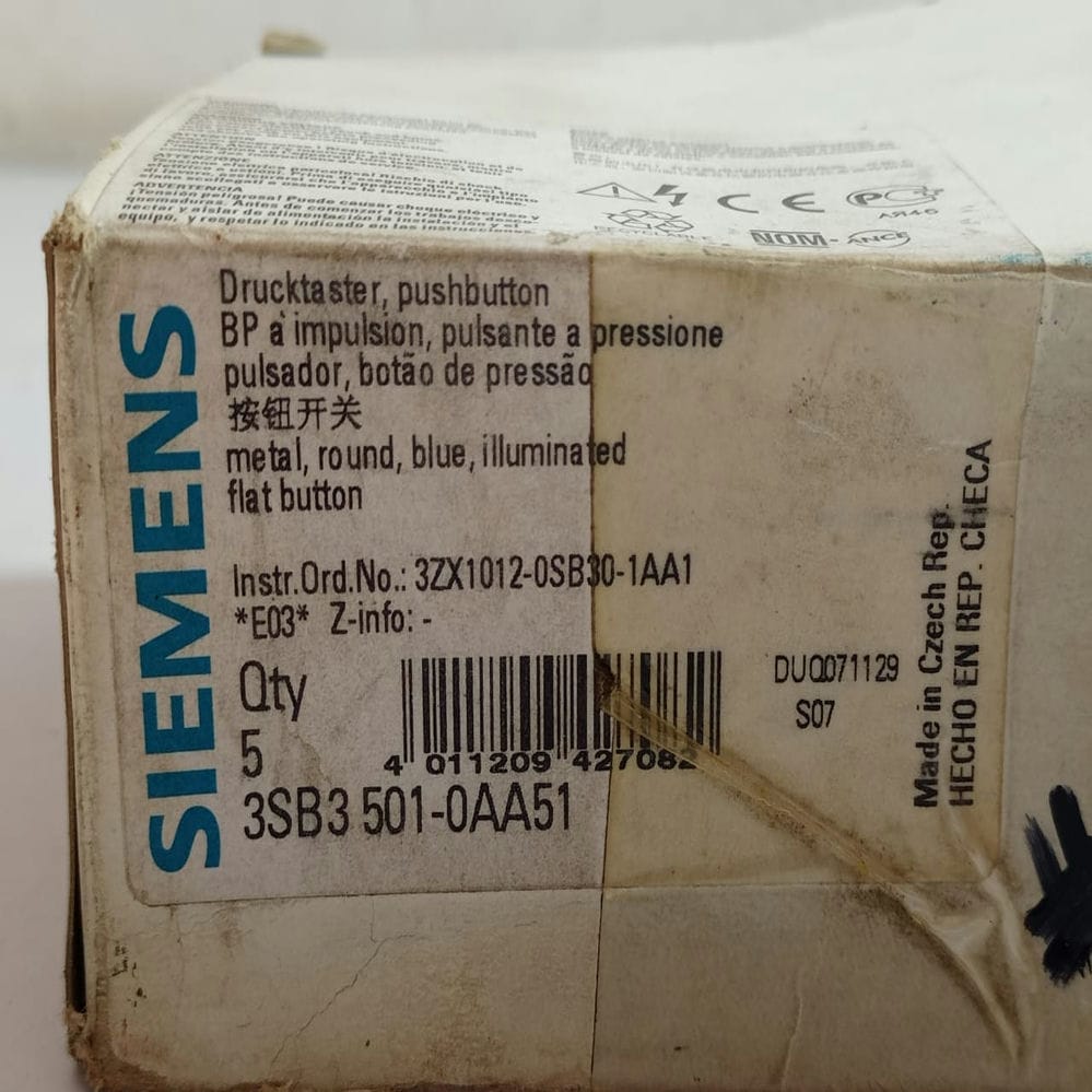 Siemens 3SB3 501-0AA51 Pushbutton