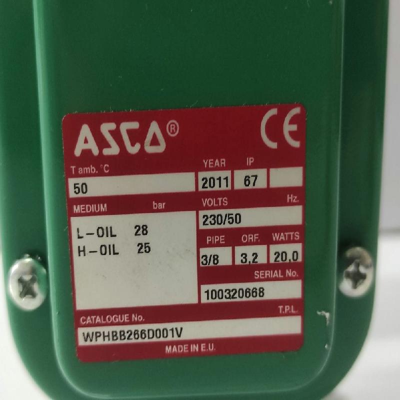 Asco WPHBB266D001V Solenoid Valve