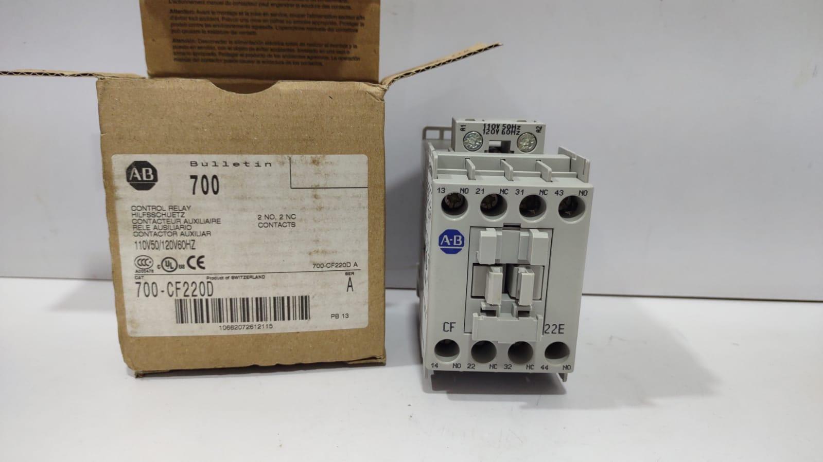 Allen Bradley 700-CF220D Ser A Control Relay 110V50Hz 120V60Hz