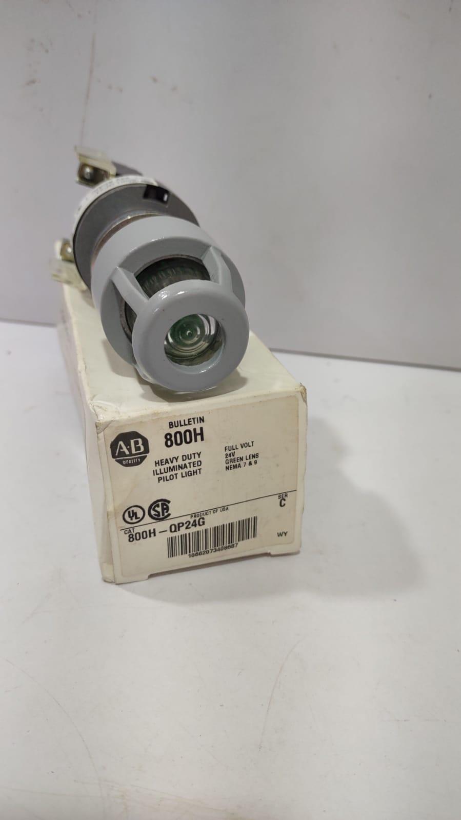 Allen Bradley 800H-QP24G Ser C Heavy Duty Illuminated Pilot Light