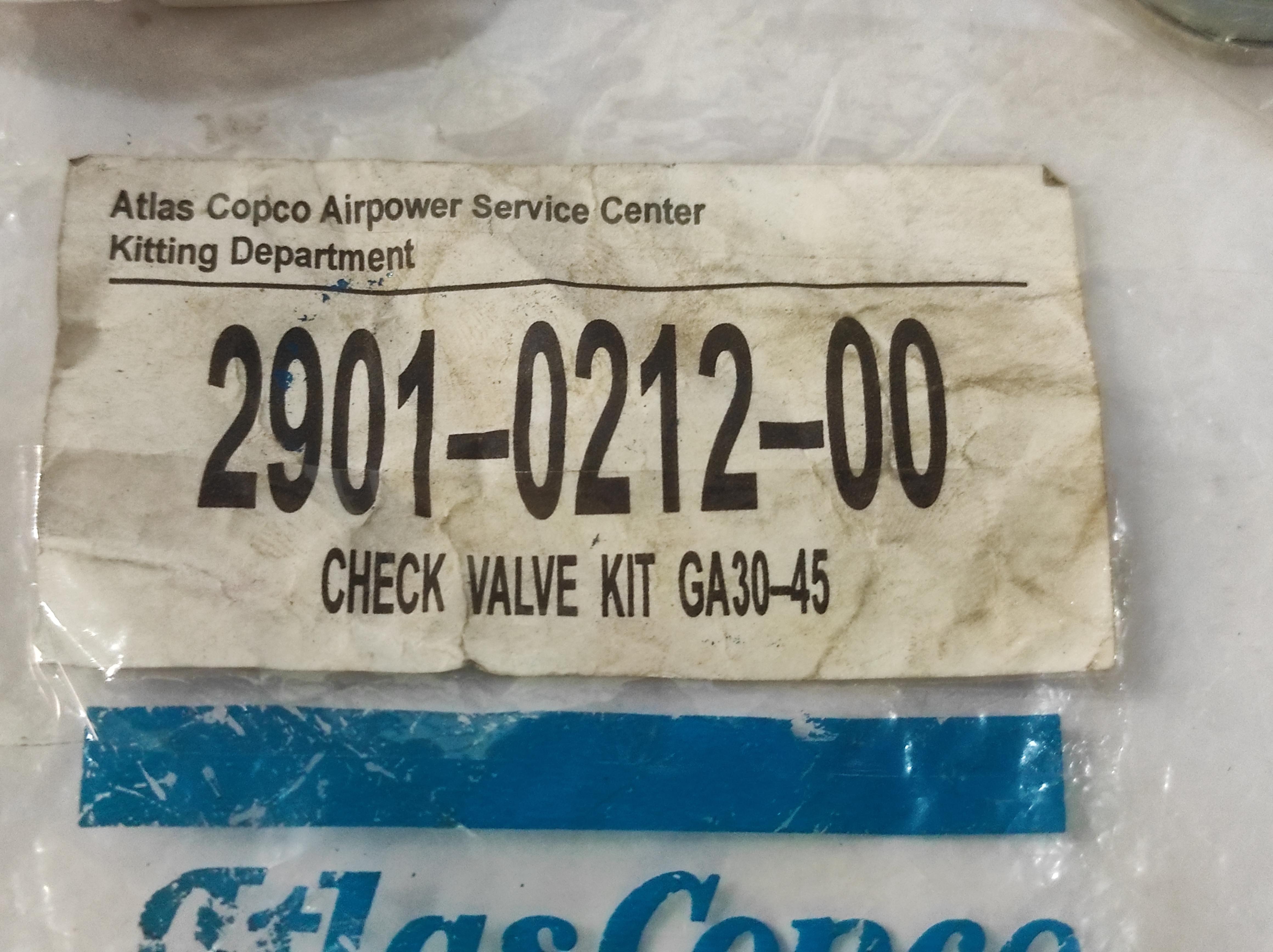 Atlas Copco 2901-0212-00 Check Valve Kit GA30-45