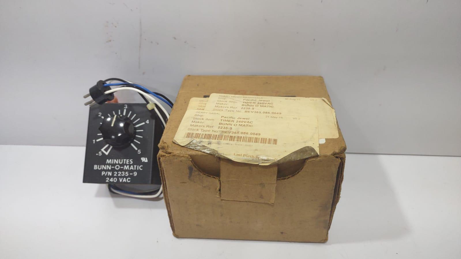 Bunn o Matic 2235-9 Timer 0.5-1-5 Minutes 240VAC