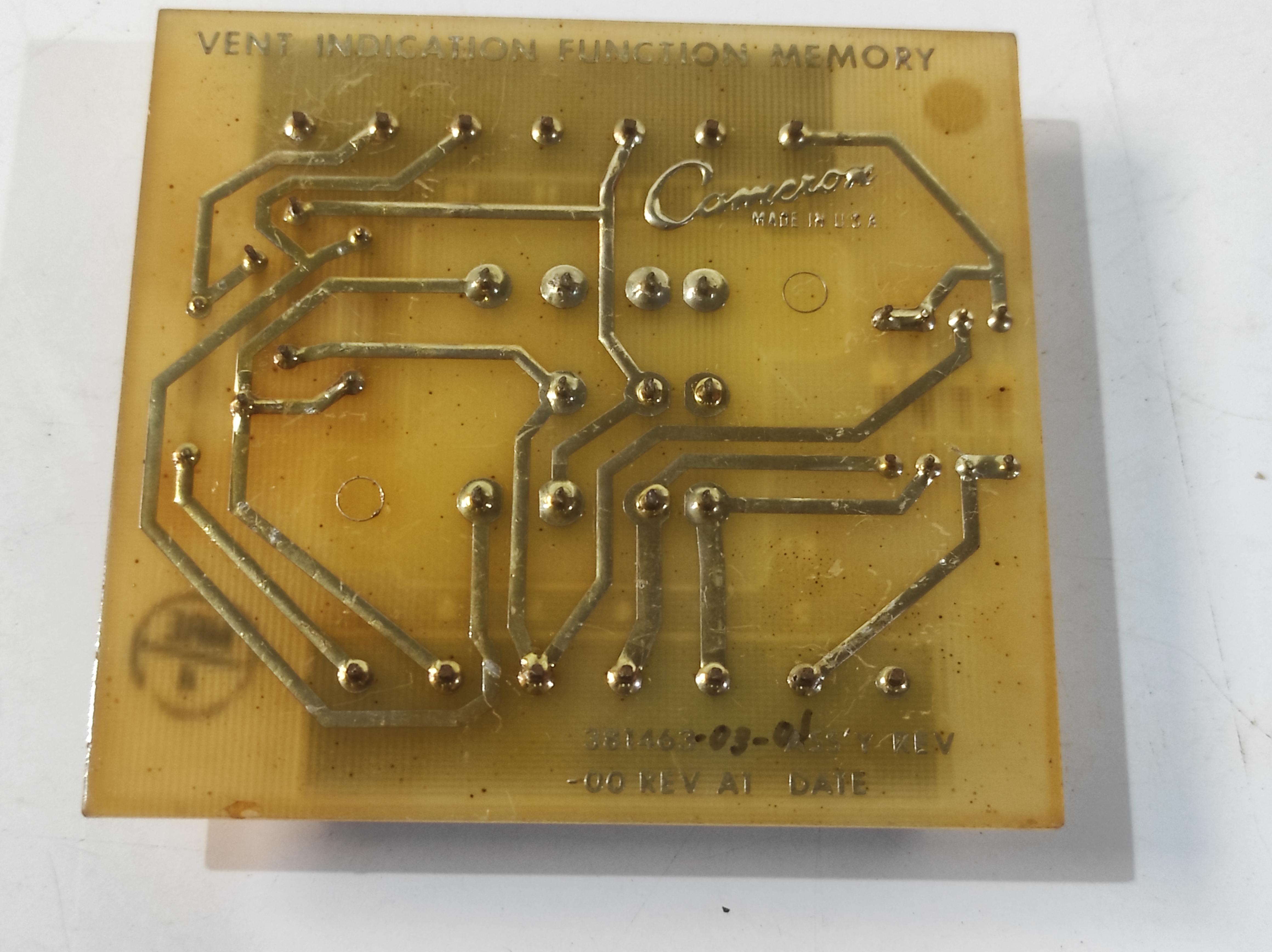 Cameron 381463-03-01 Rev A1 Vent Indication Function Memory PCB 3814630301