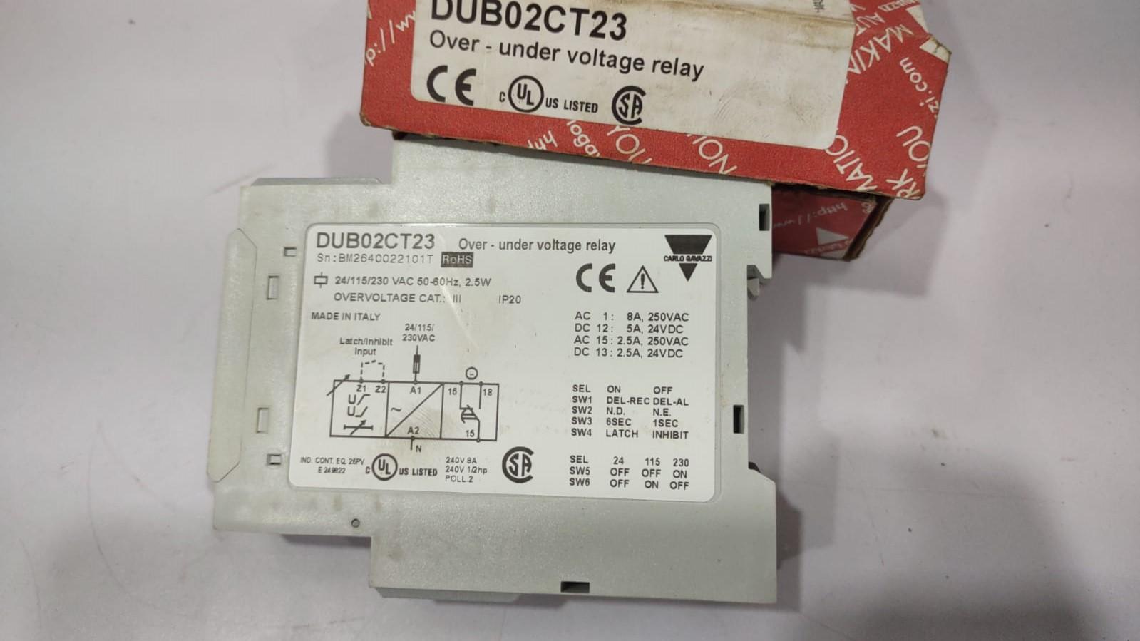 Carlo Gavazzi DUB02CT23 Over Under Voltage Relay