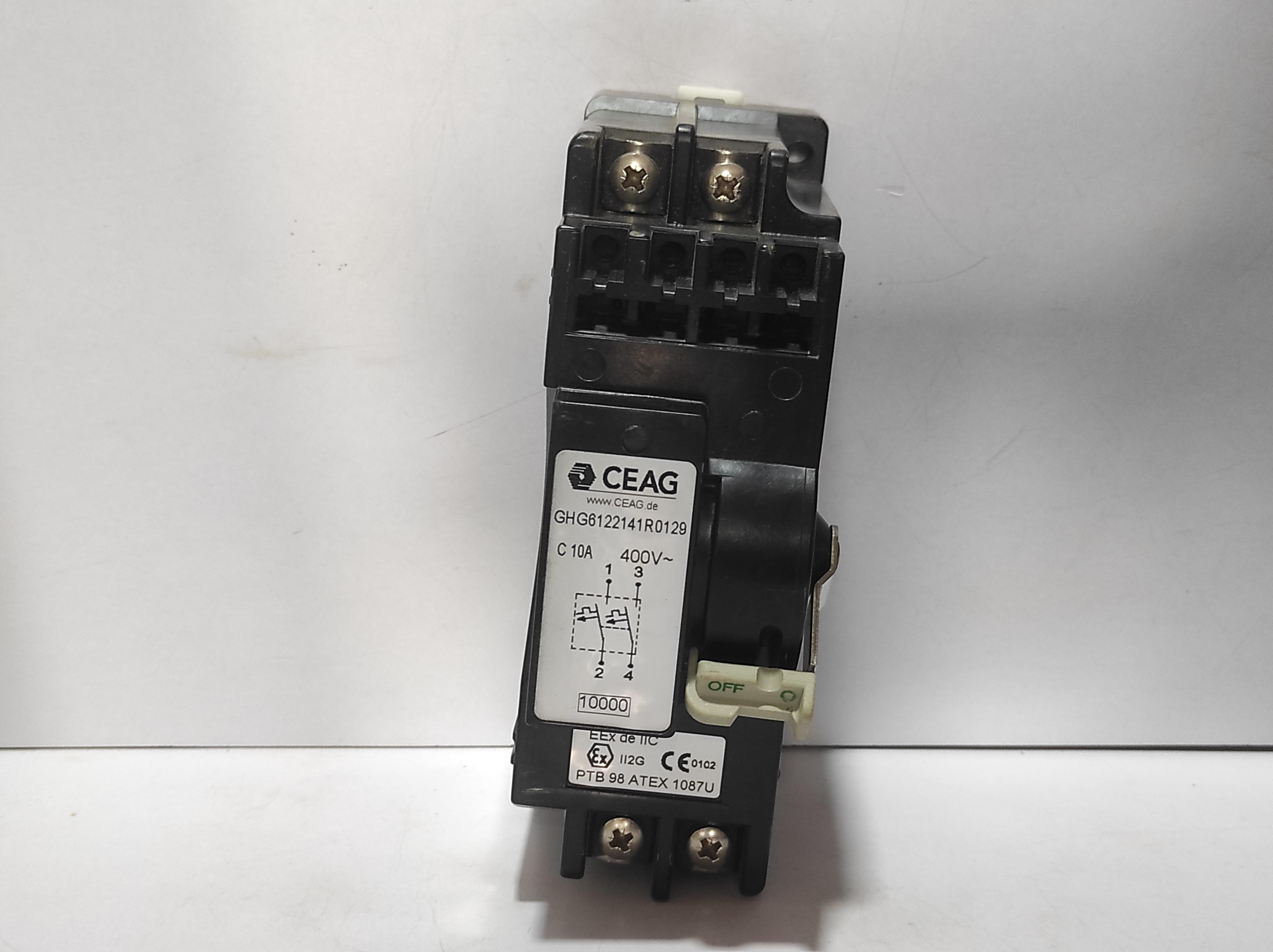 Cooper Crouse Hinds CEAG GHG6122141R0129 Circuit Breaker 400V 10A 2Pole