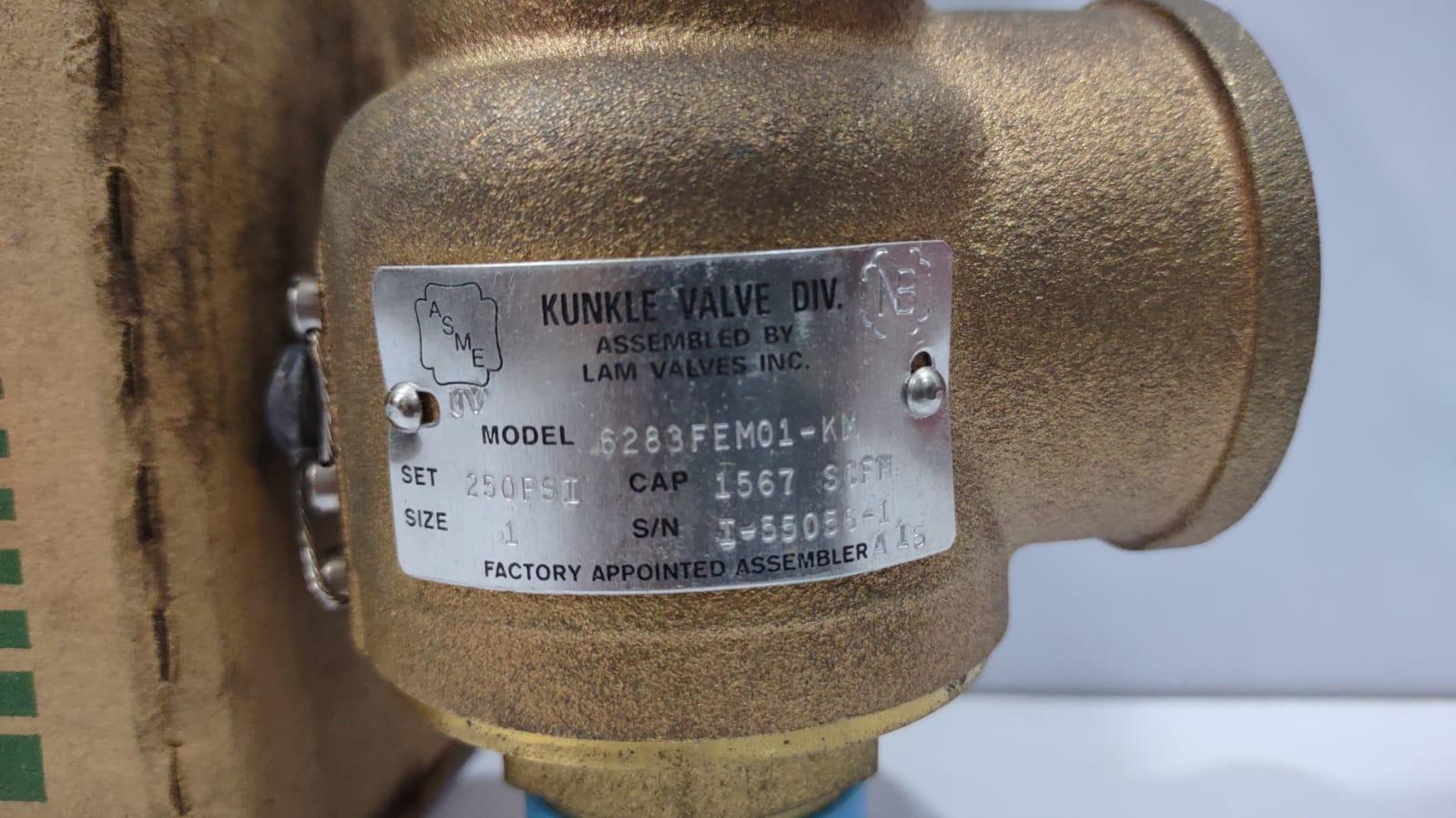 Kunkle 6283FEM01-KM Safety Relief Valve Set 250PSI 6283FEM01-KM-0250