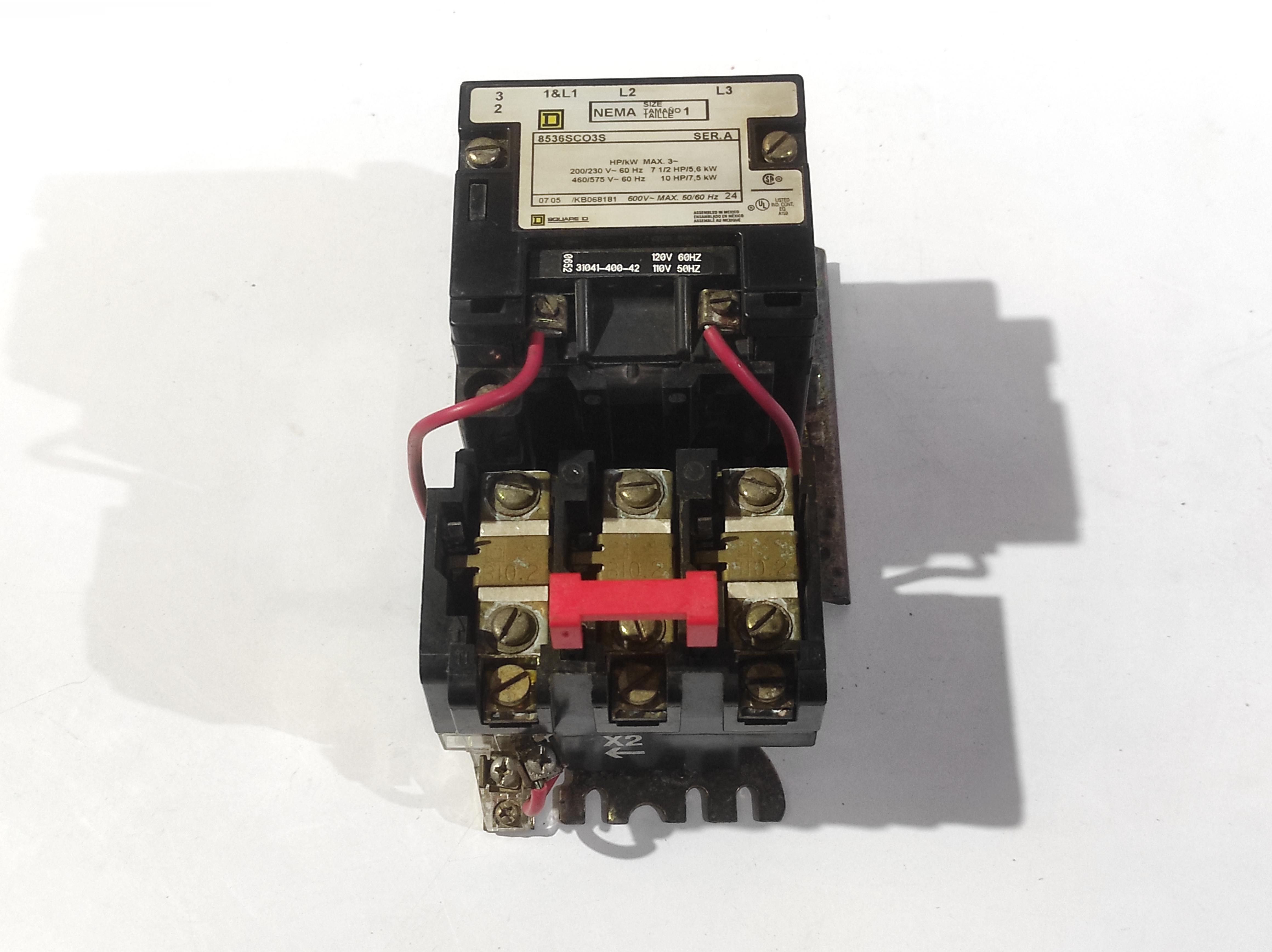 Square D 8536SCO3S Ser A Magnetic Starter 110V50Hz 120V60Hz