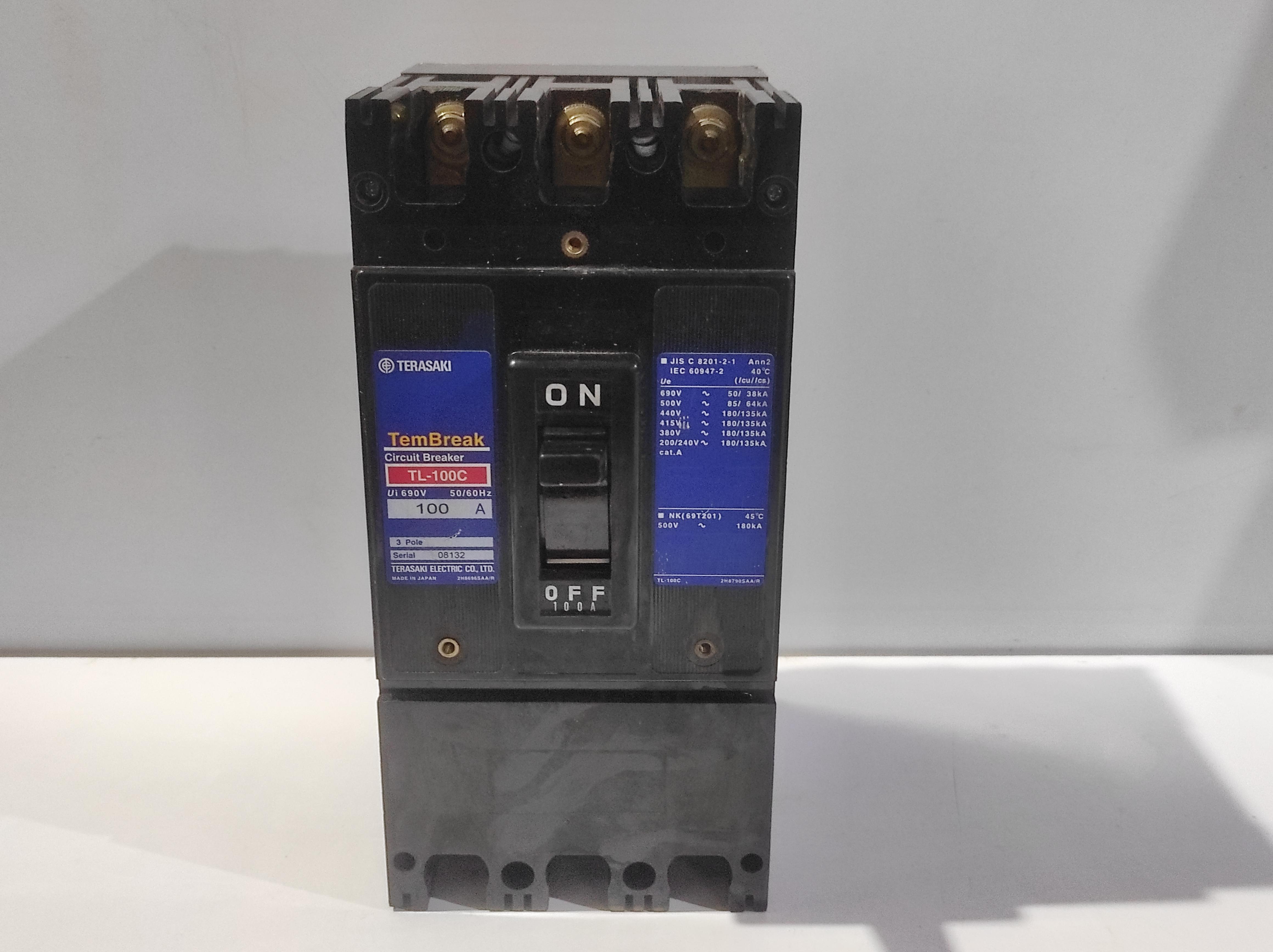 Terasaki TL-100C TemBreak Circuit Breaker 3P 60A FC 50_60Hz TL100C60A