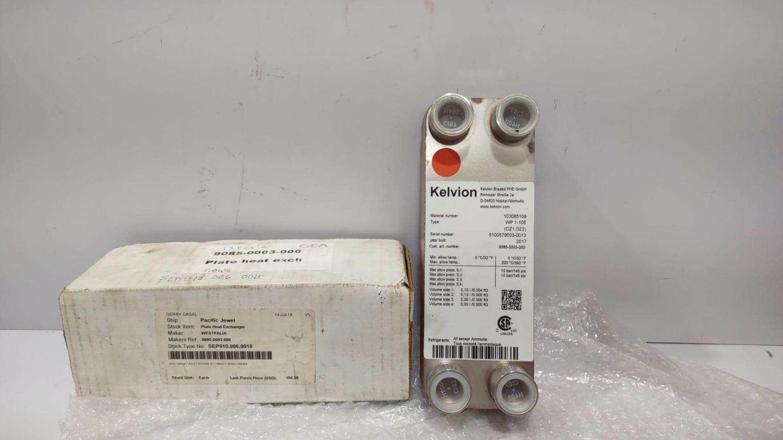 Westfalia 9085-0003-000 Heat Exchanger Plate Kelvion WP 1-10E