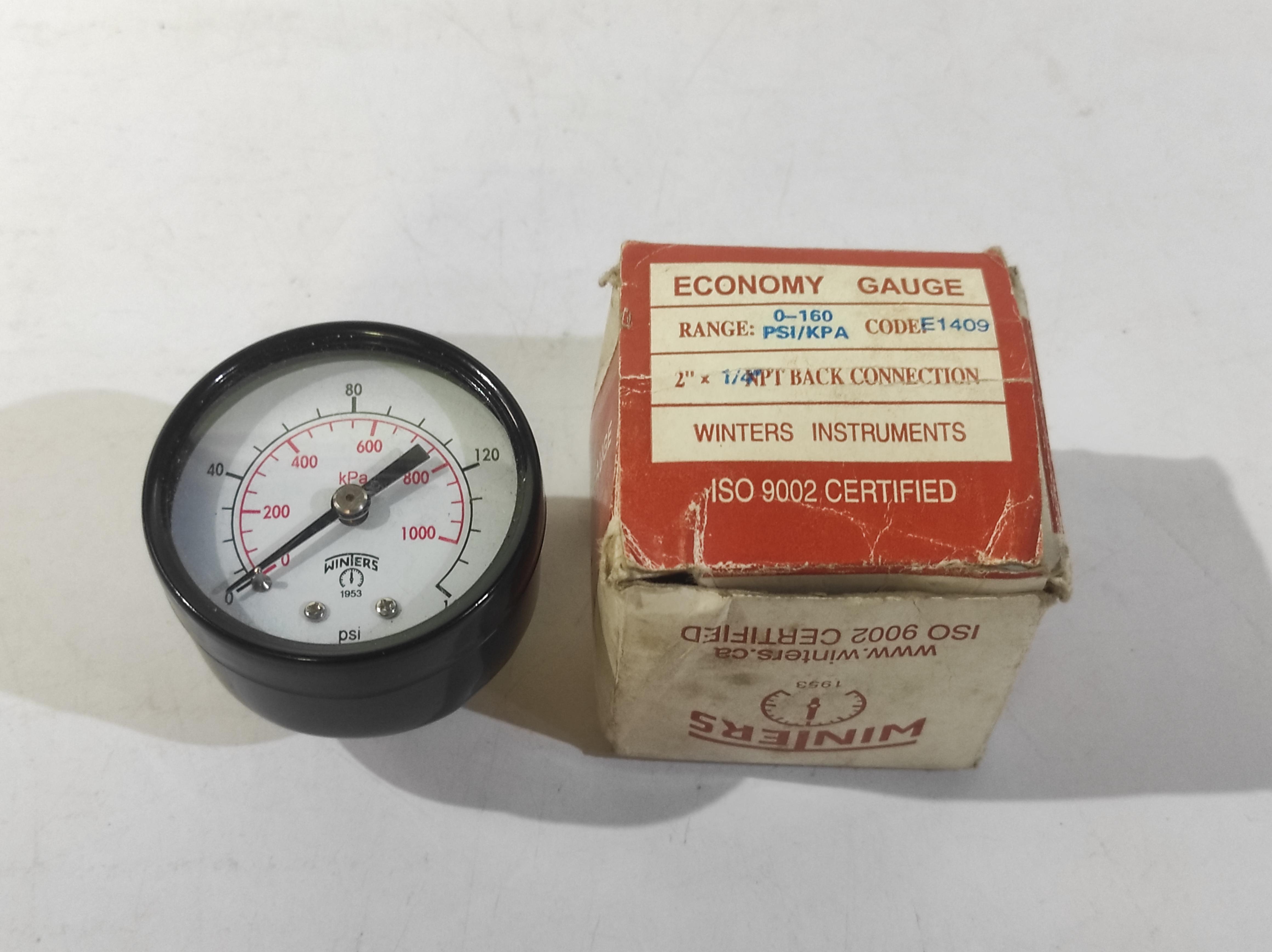 Winters E1409 Economy Pressure Gauge