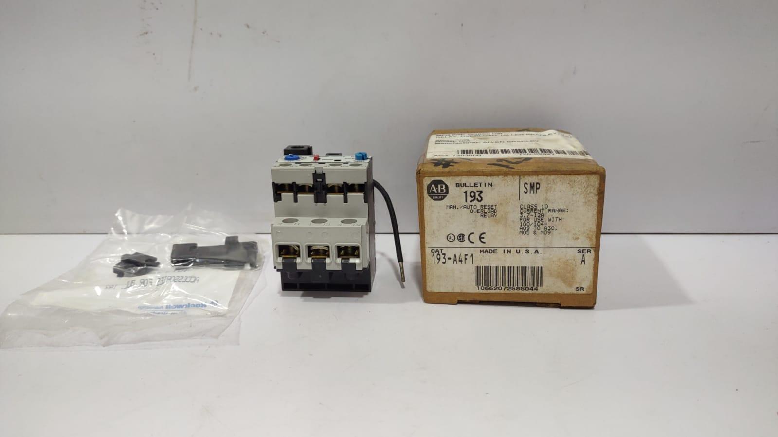 Allen Bradley 193-A4F1 Ser A Overload Relay 3.7-12A