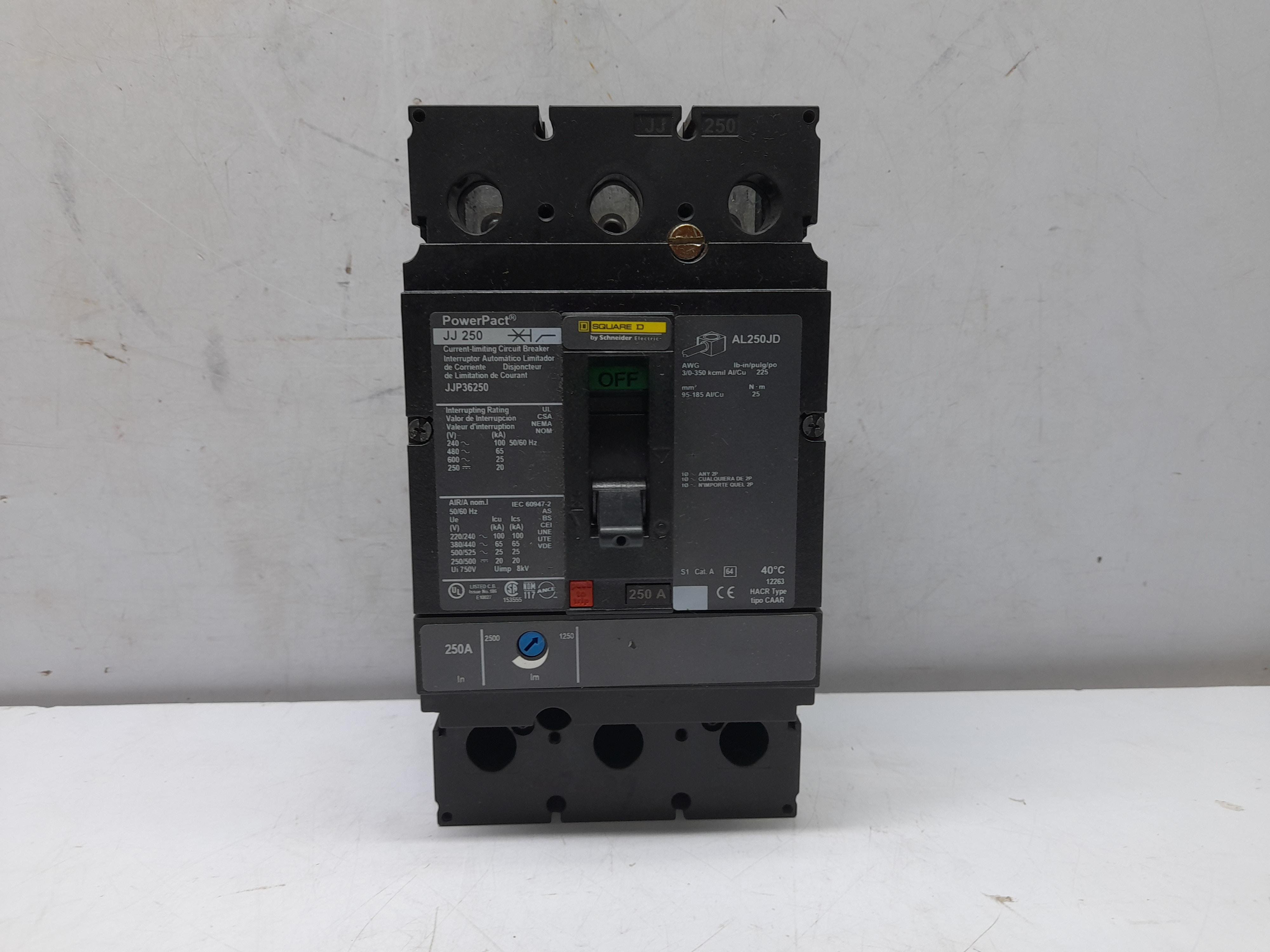 Square D JJP36250 Current Limiting Circuit Breaker