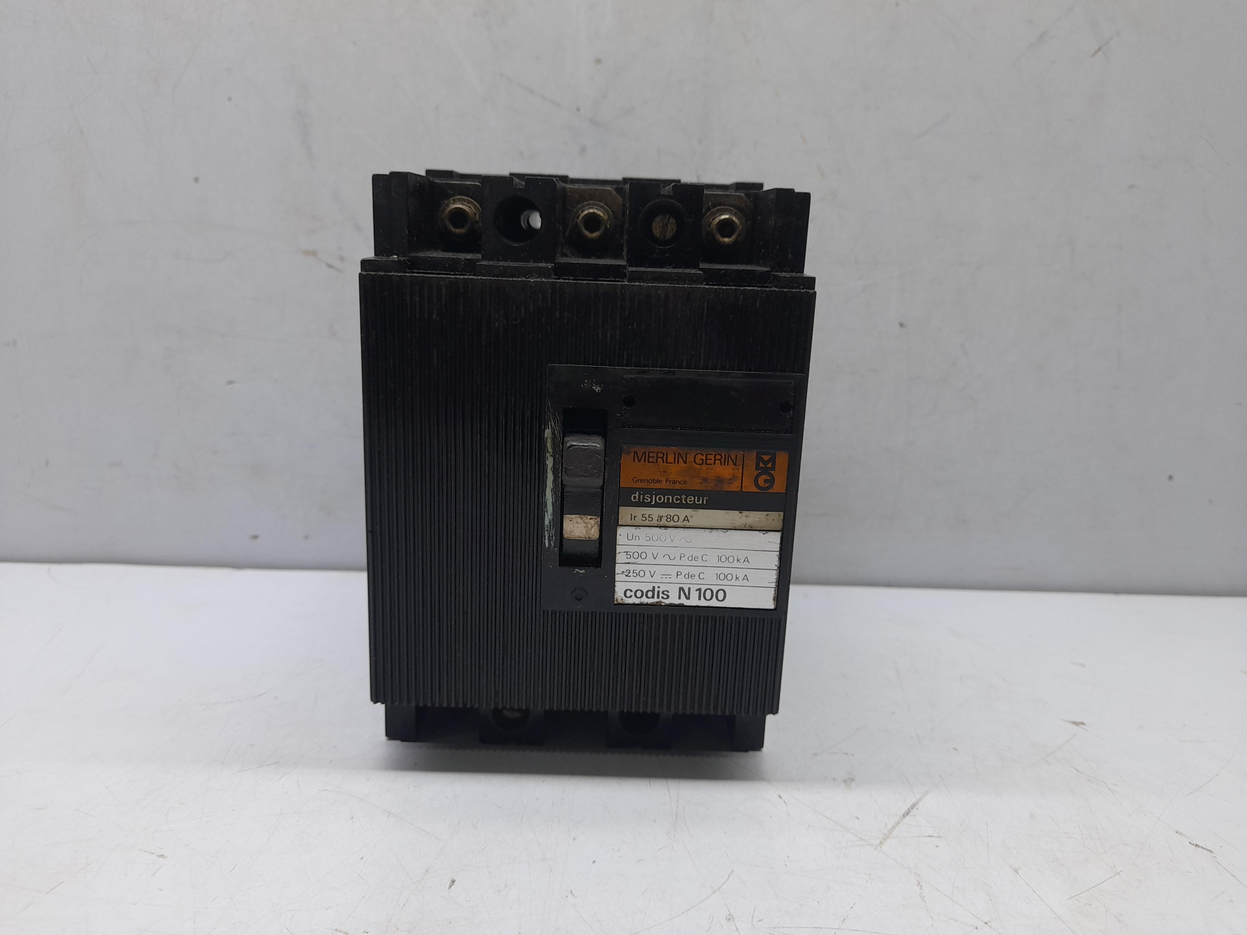 Merlin Gerin N100 Circuit breaker 50-80A 500V~ N100 X3