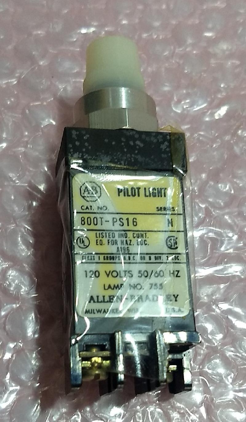 Allen Bradley Pilot Light - 800T-PS16 Ser.N - 120V  50/60HZ Lamp No.755 White