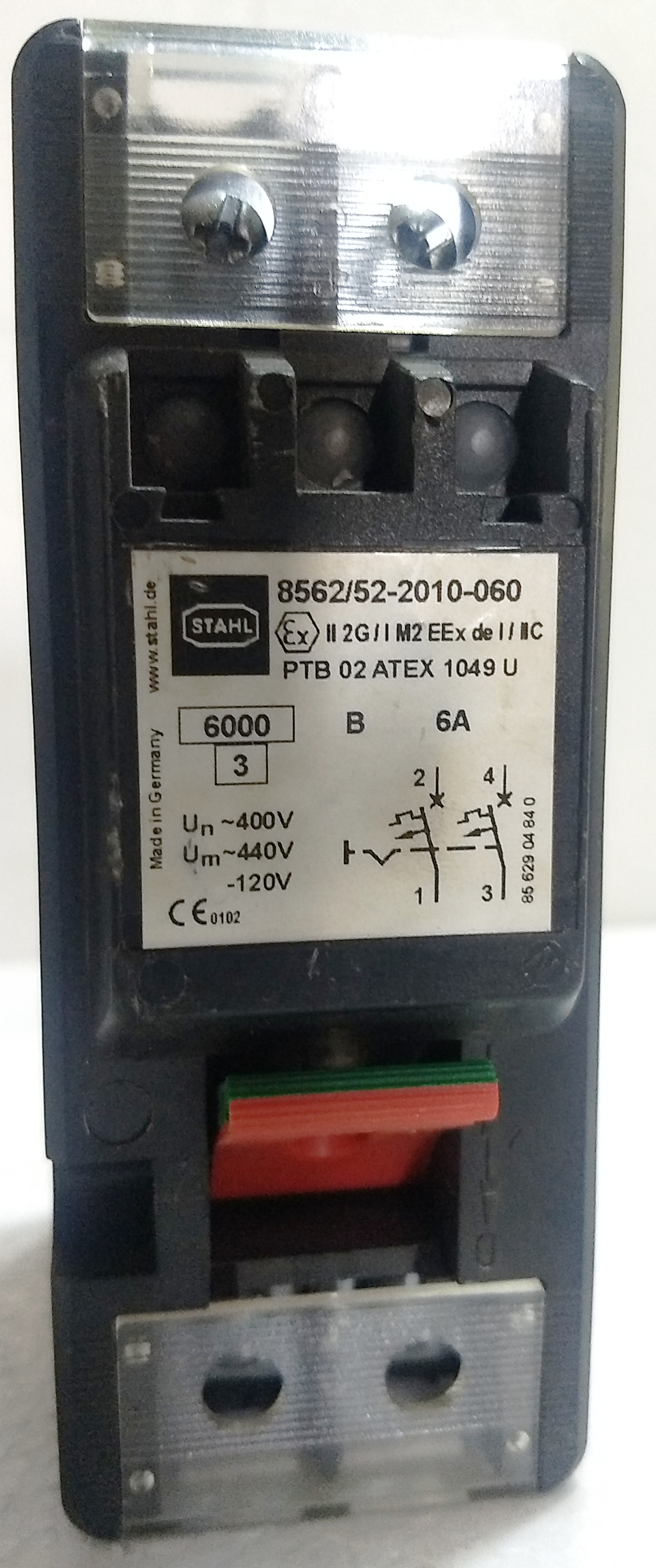 STAHL 8562/52-2010-060 Circuit Breaker 2 Pole 16A PTB 02 ATEX 1049 U