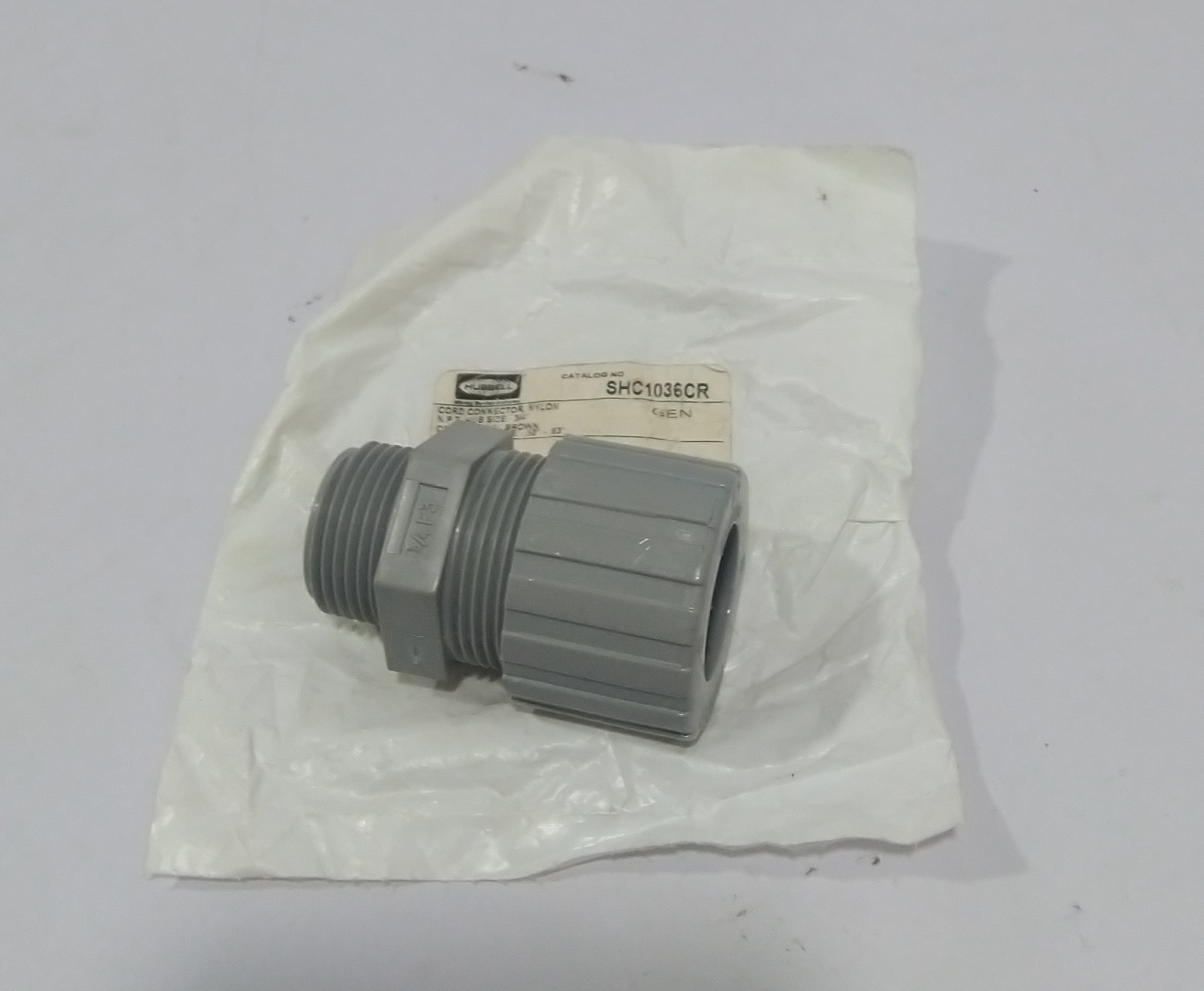 Hubbell SHC1036CR Cord Connector Nylon HUB Size 3/4